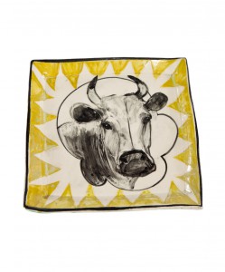 Artisan Cow Plate