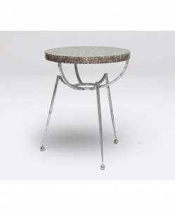 Sculptural Accent Table Silver